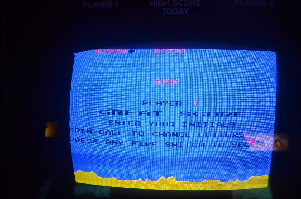 Brett gets the top score on Missile Command