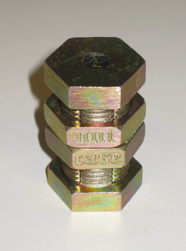 thumbnail image 2 of Hanayama Cast Metal Puzzle - Nutcase Level 6 (Challenging), Disassemble To Remove The Nut 2 of 14