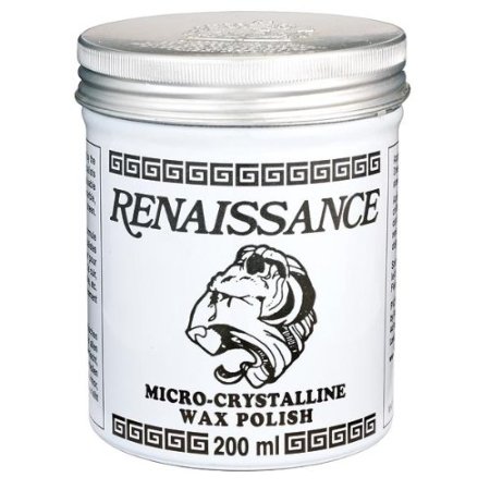 Renaissance Wax is used to apply the final coat to the finish