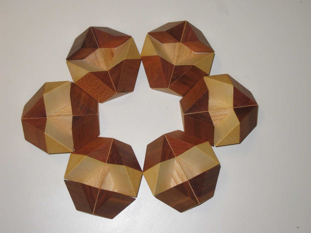 Six identical pieces